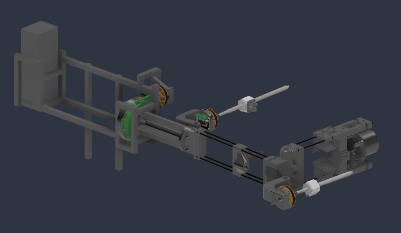 CAD render of the full third arm assembly